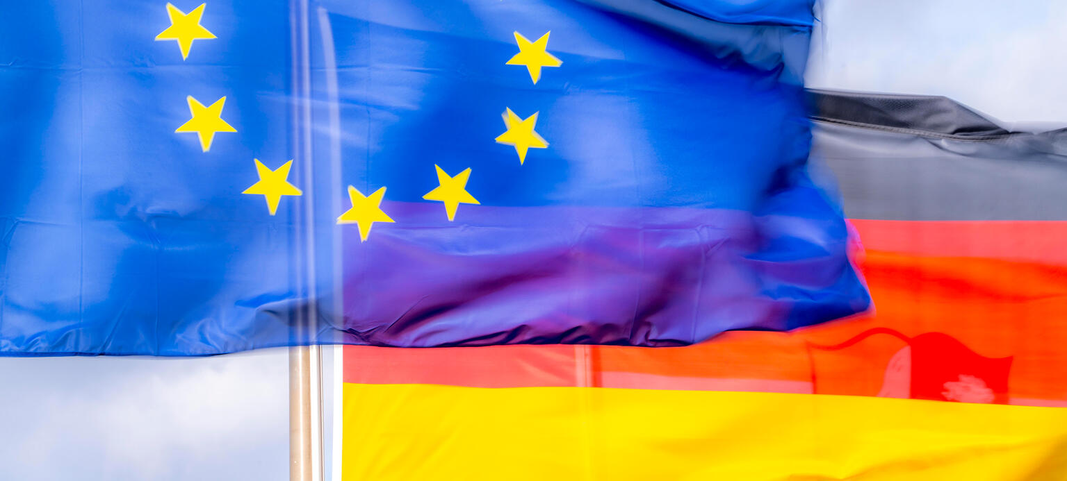 Europaflagge Deutschlandflagge