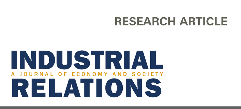 Cover Industrial Relations Journal