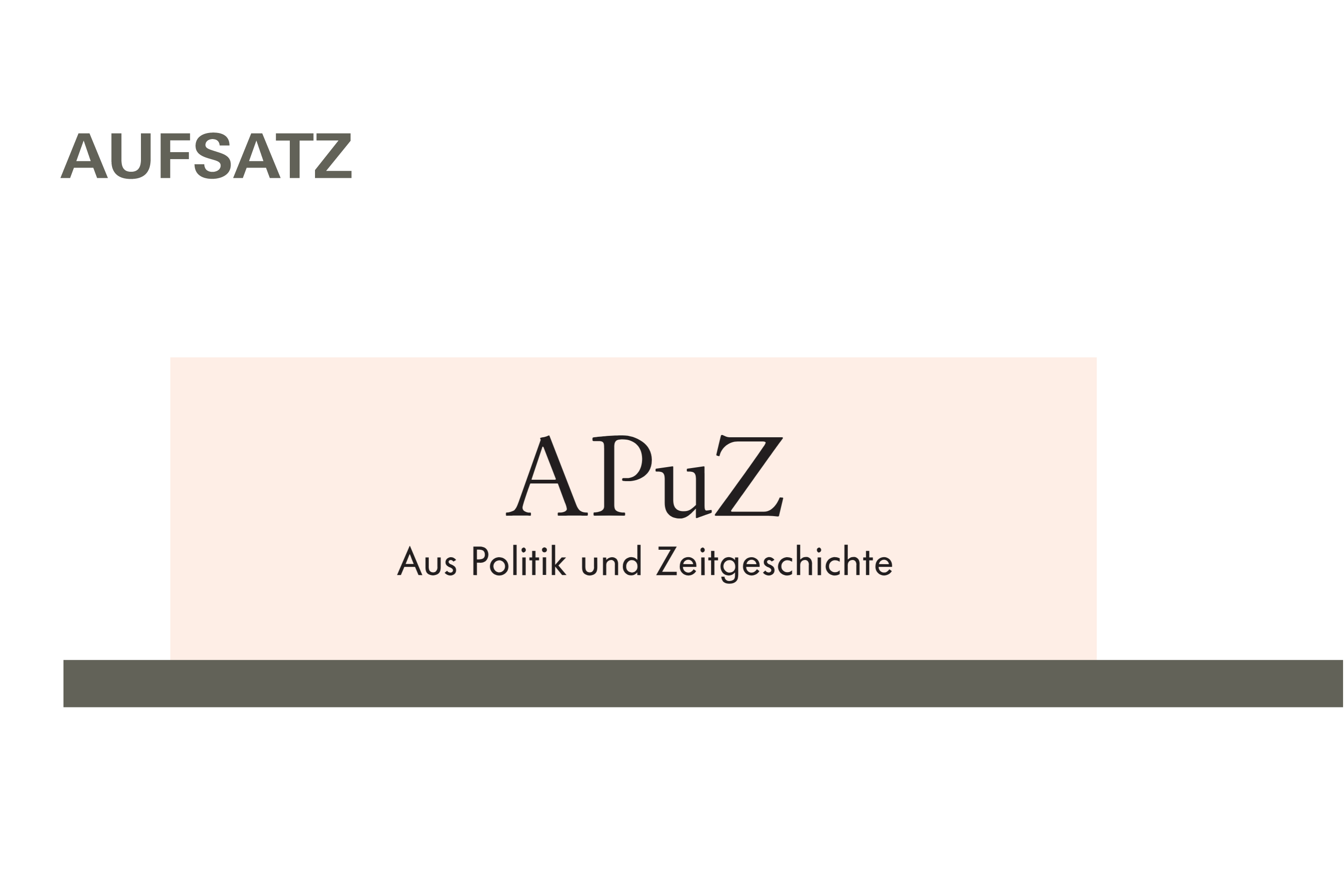 Logo der Zeitschrift Aus Politik und Zeitgeschichte